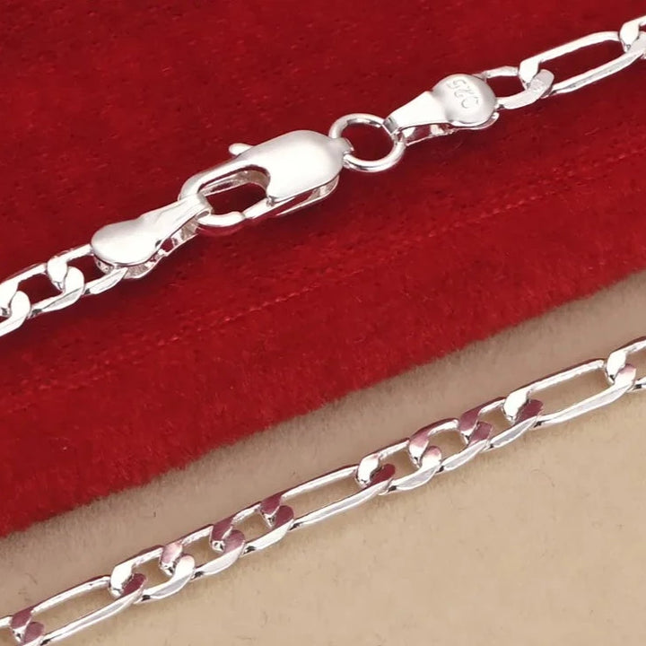 Silver Chain Bracelet and Necklace