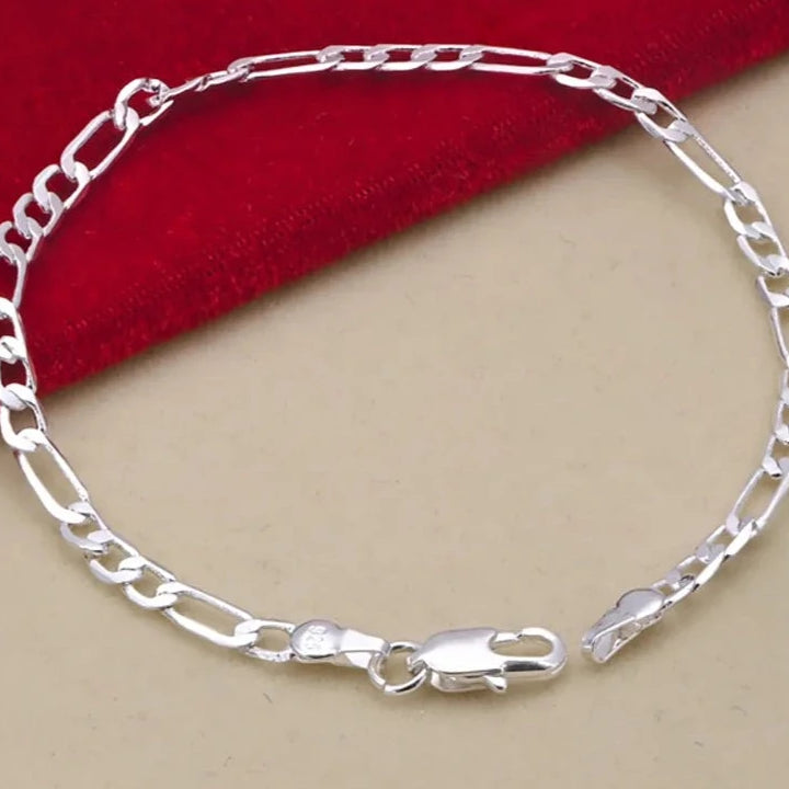 Silver Chain Bracelet and Necklace